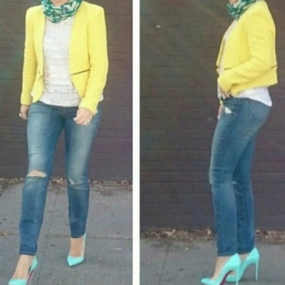 Yellow cropped jacket - Picture 10 of 10